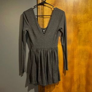 Grey long sleeve romper